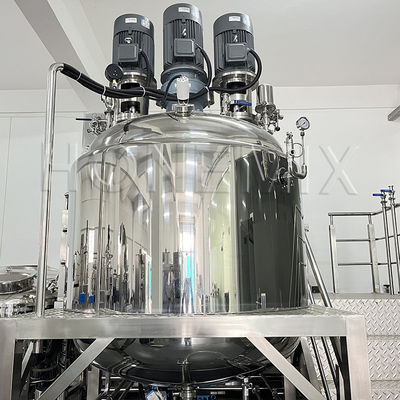 เครื่องผสมเอมูลซีฟิ้งแวคิวัมคง 1000L เครื่องทําแป้งฟัน 5.5KW