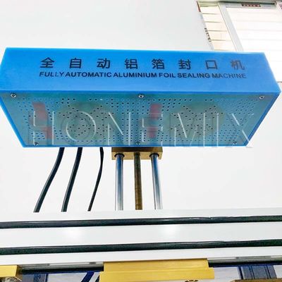 เครื่องบรรจุซองครึ่งอัตโนมัติ 3KW อลูมิเนียมฟอยล์ซีลเลอร์สําหรับหัวขวด