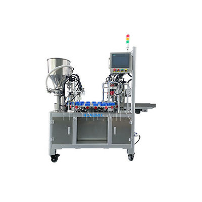อัตโนมัติสองหัว Toner Rotary Servo ครีมเหลว เติมเครื่องปิด