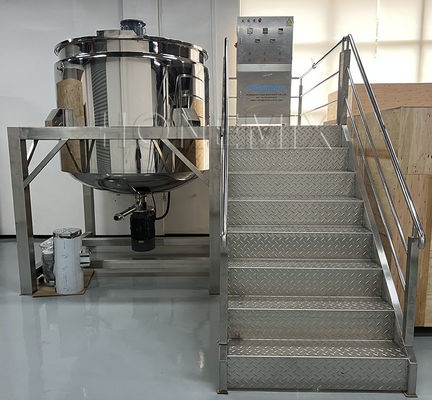เครื่องผสมเจลอาบน้ํา 3000L homogenizer Jacket ถังผสมความร้อน
